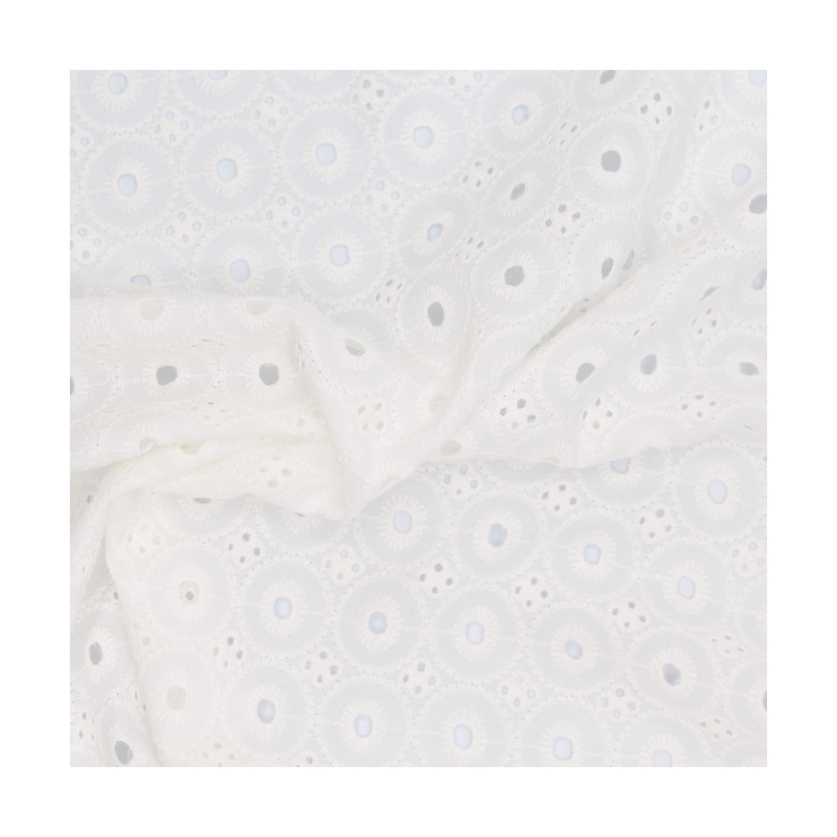 Broderie anglaise coton coloris ivoire Broderie anglaise coton coloris ivoire