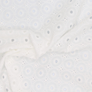 Broderie anglaise coton coloris ivoire