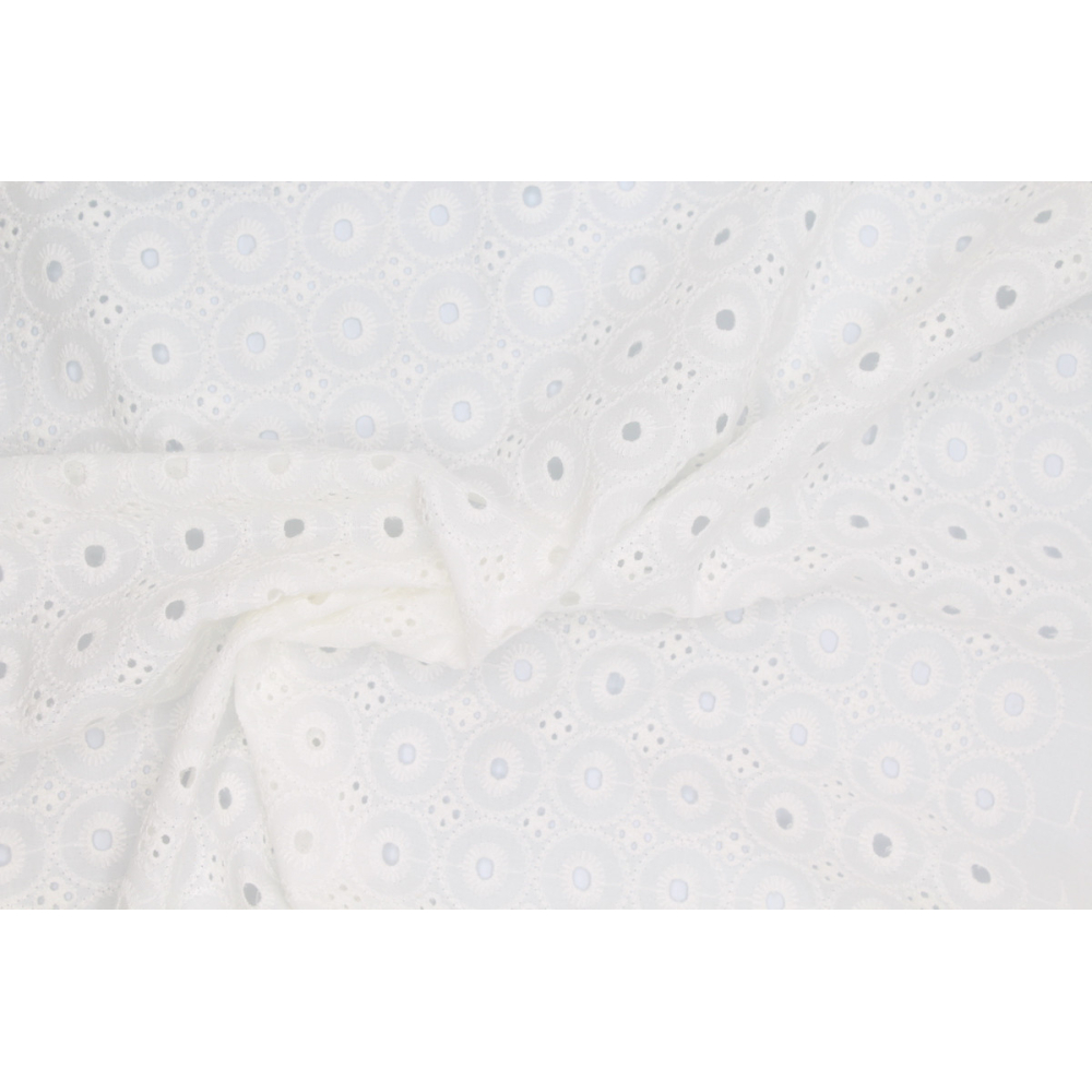 Broderie anglaise coton coloris ivoire