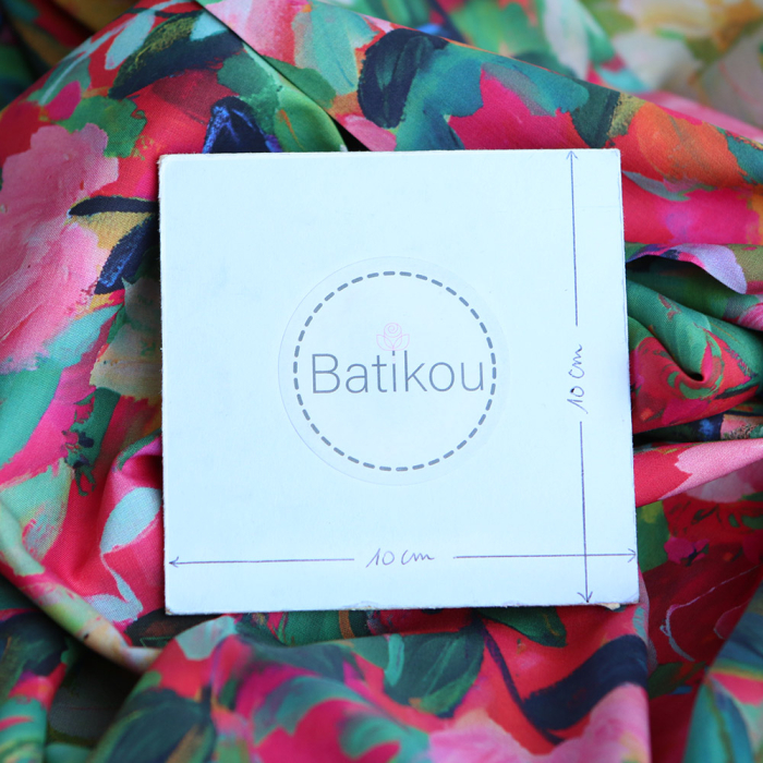 Batiste de coton douce à imprimé fleuri rose Bolywood