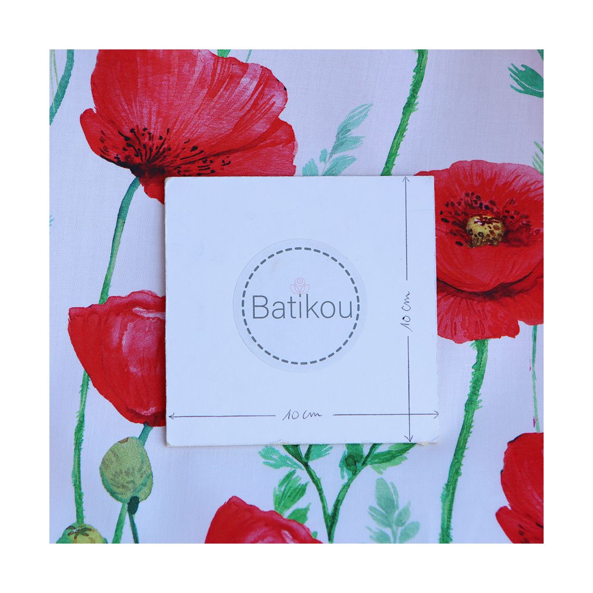 Poppy - Popeline de coton motif coquelicots rouges XL Poppy - Popeline de coton motif coquelicots rouges XL