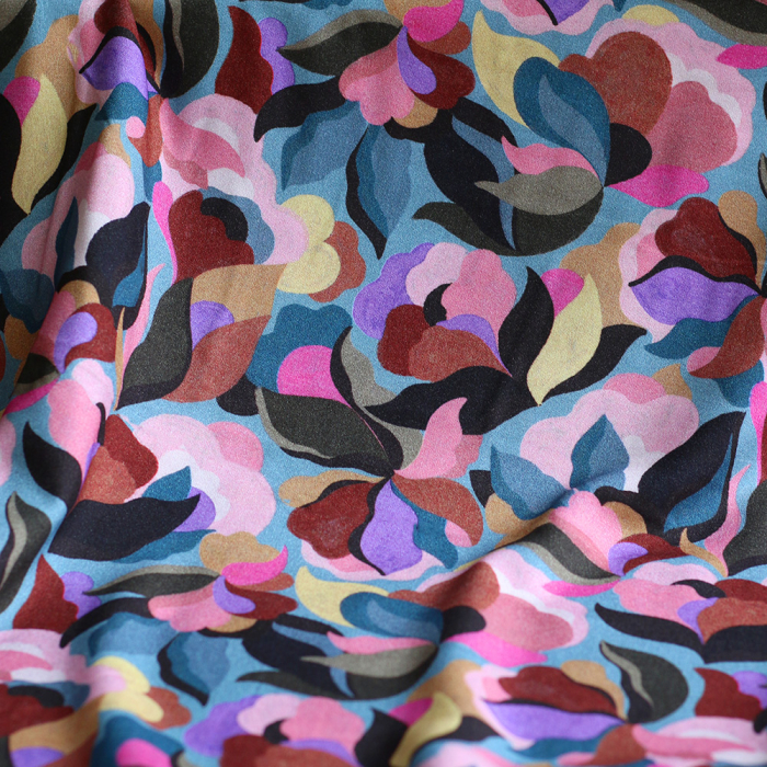 Abiva - Viscose imprimé graphique et fleuri