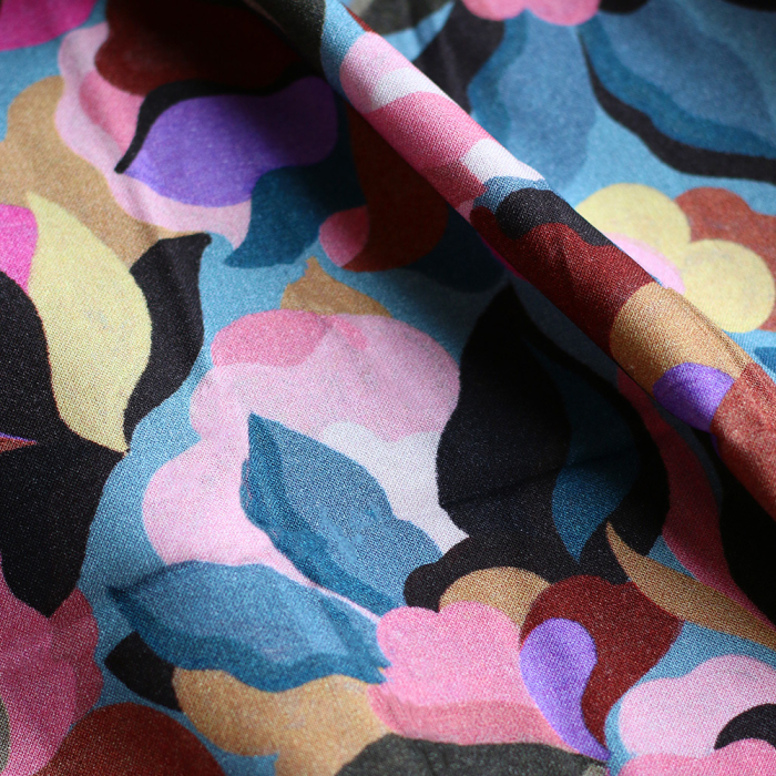 Abiva - Viscose imprimé graphique et fleuri