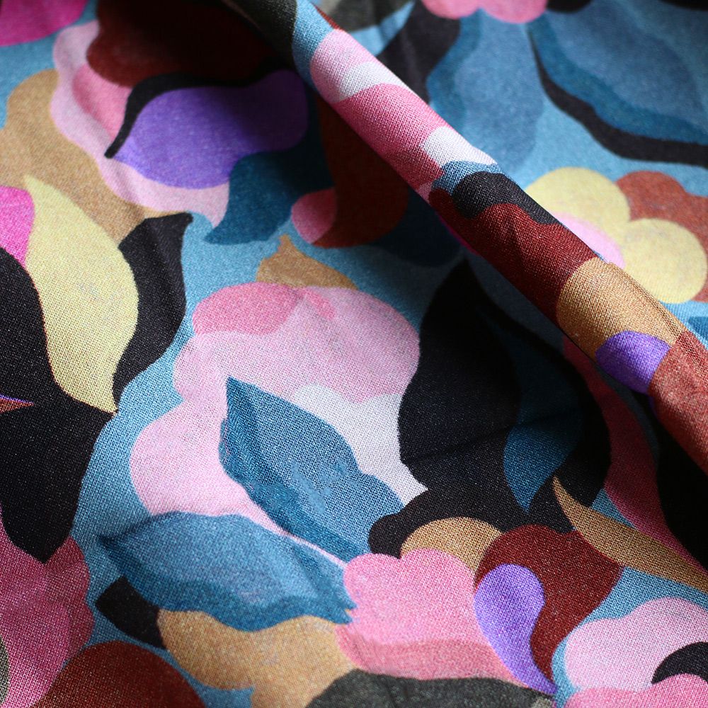 Abiva - Viscose imprimé graphique et fleuri