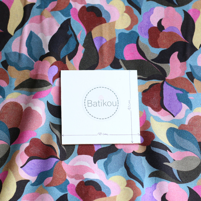 Abiva - Viscose imprimé graphique et fleuri