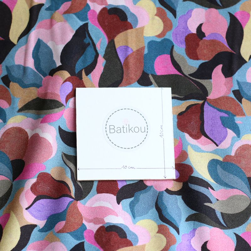 Abiva - Viscose imprimé graphique et fleuri