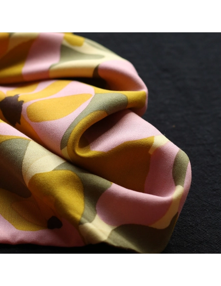 Aimée - Viscose imprimé fleuri vert