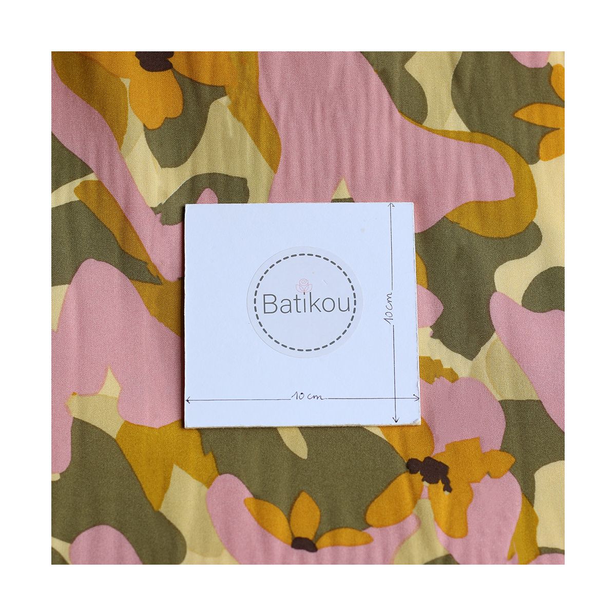 Aimée - Viscose imprimé fleuri vert