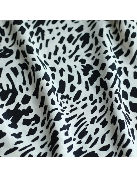 copy of Valérie - Viscose imprimé fleuri corail nude et vert