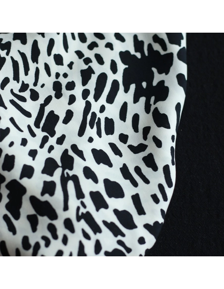 copy of Valérie - Viscose imprimé fleuri corail nude et vert