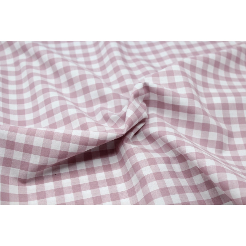 Coton vichy carreaux 10mm lilas