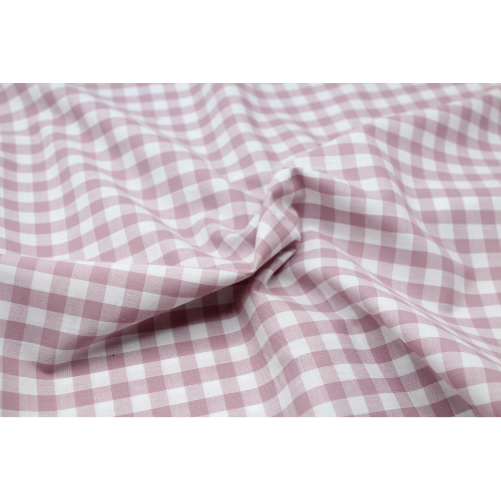 Coton vichy carreaux 10mm lilas Coton vichy carreaux 10mm lilas