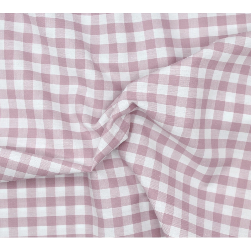 Coton vichy carreaux 10mm lilas