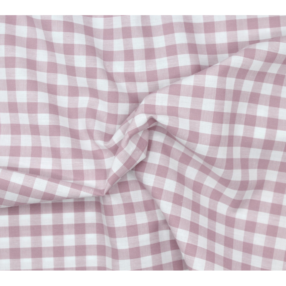 Coton vichy carreaux 10mm lilas Coton vichy carreaux 10mm lilas