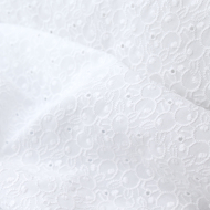 Broderie anglaise coton coloris BLANC Qualité Oeko-tex - 1
