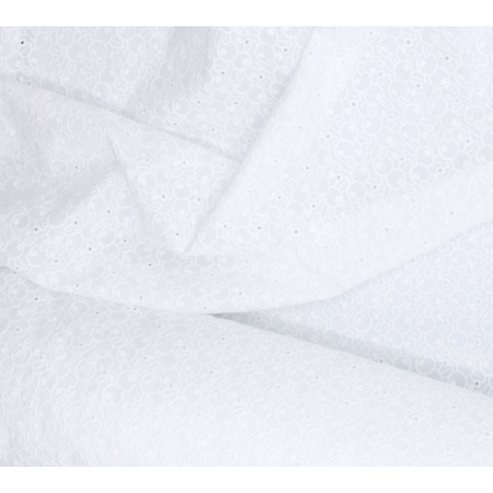 Broderie anglaise coton coloris BLANC Qualité Oeko-tex - 2 Broderie anglaise coton coloris BLANC Qualité Oeko-tex - 2
