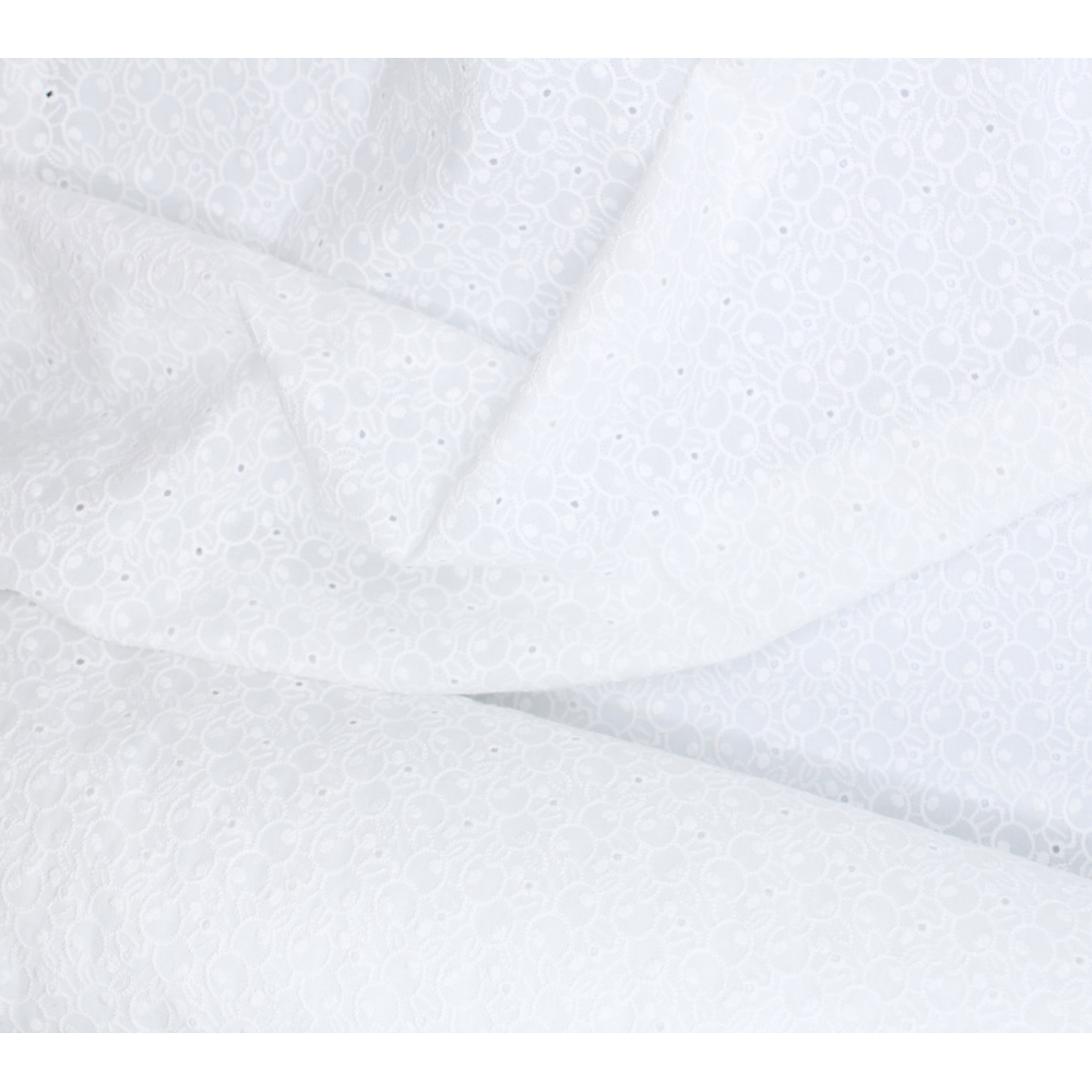 Broderie anglaise coton coloris BLANC Qualité Oeko-tex - 2