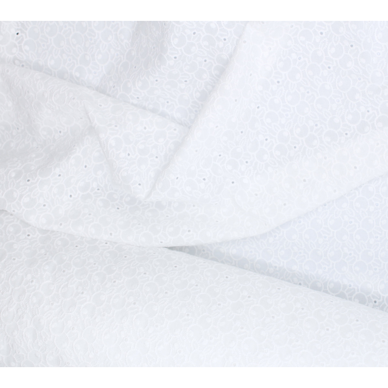 Broderie anglaise coton coloris BLANC Qualité Oeko-tex - 2