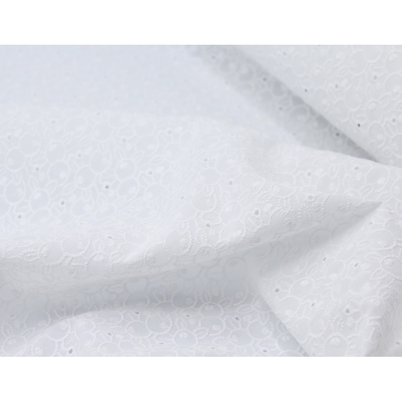 Broderie anglaise coton coloris BLANC Qualité Oeko-tex - 3