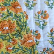 Chanda - Tissu indien matelassé double face coton hand block largeur 100cm