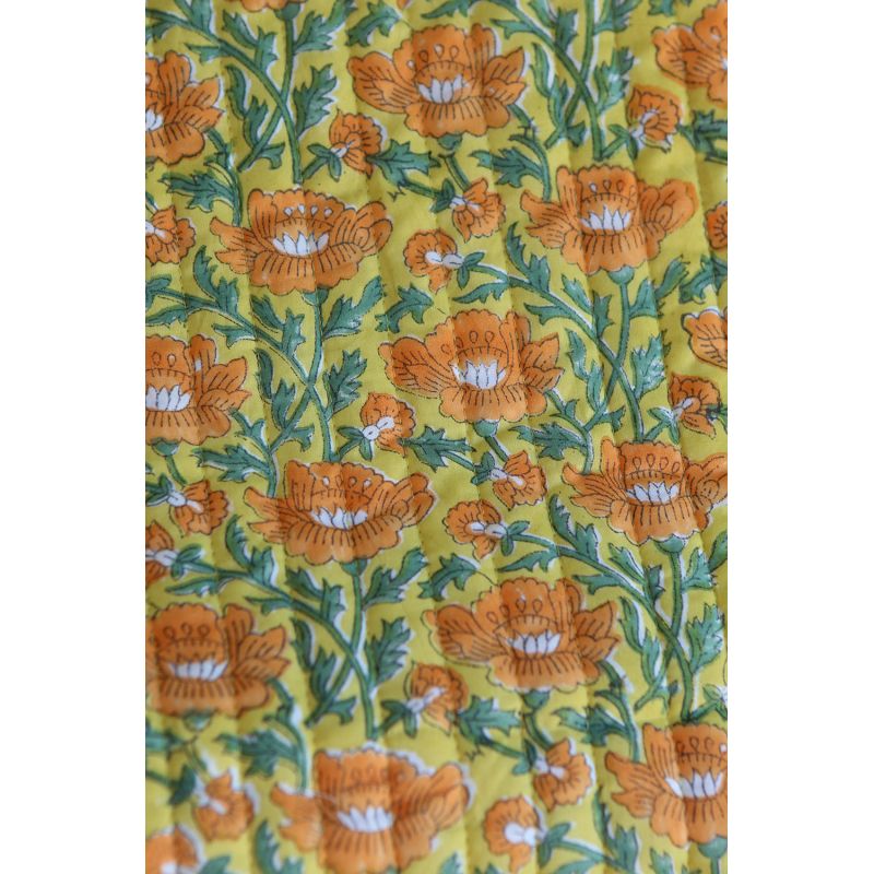 Chanda - Tissu indien matelassé double face coton hand block largeur 100cm