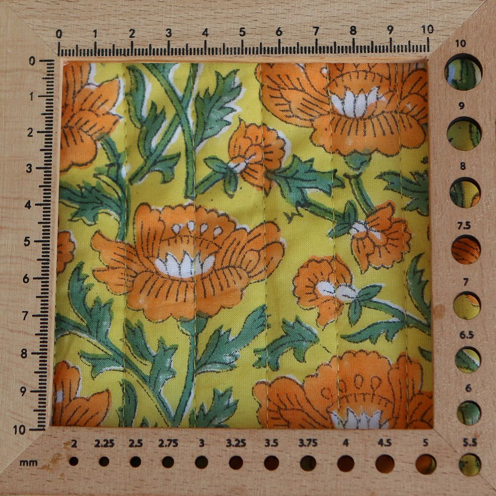 Chanda - Tissu indien matelassé double face coton hand block largeur 100cm