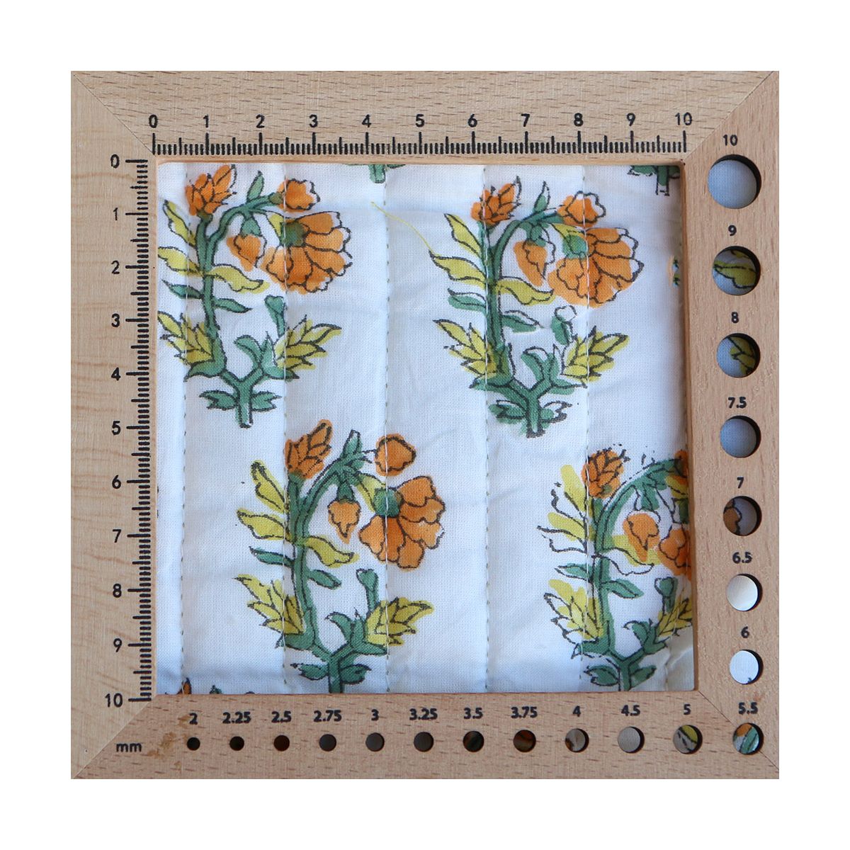 Chanda - Tissu indien matelassé double face coton hand block largeur 100cm Chanda - Tissu indien matelassé double face coton hand block largeur 100cm