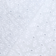 Broderie anglaise coton coloris BLANC Qualité Oeko-tex - 3