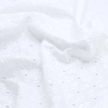 Broderie anglaise coton coloris BLANC Qualité Oeko-tex - 3 2