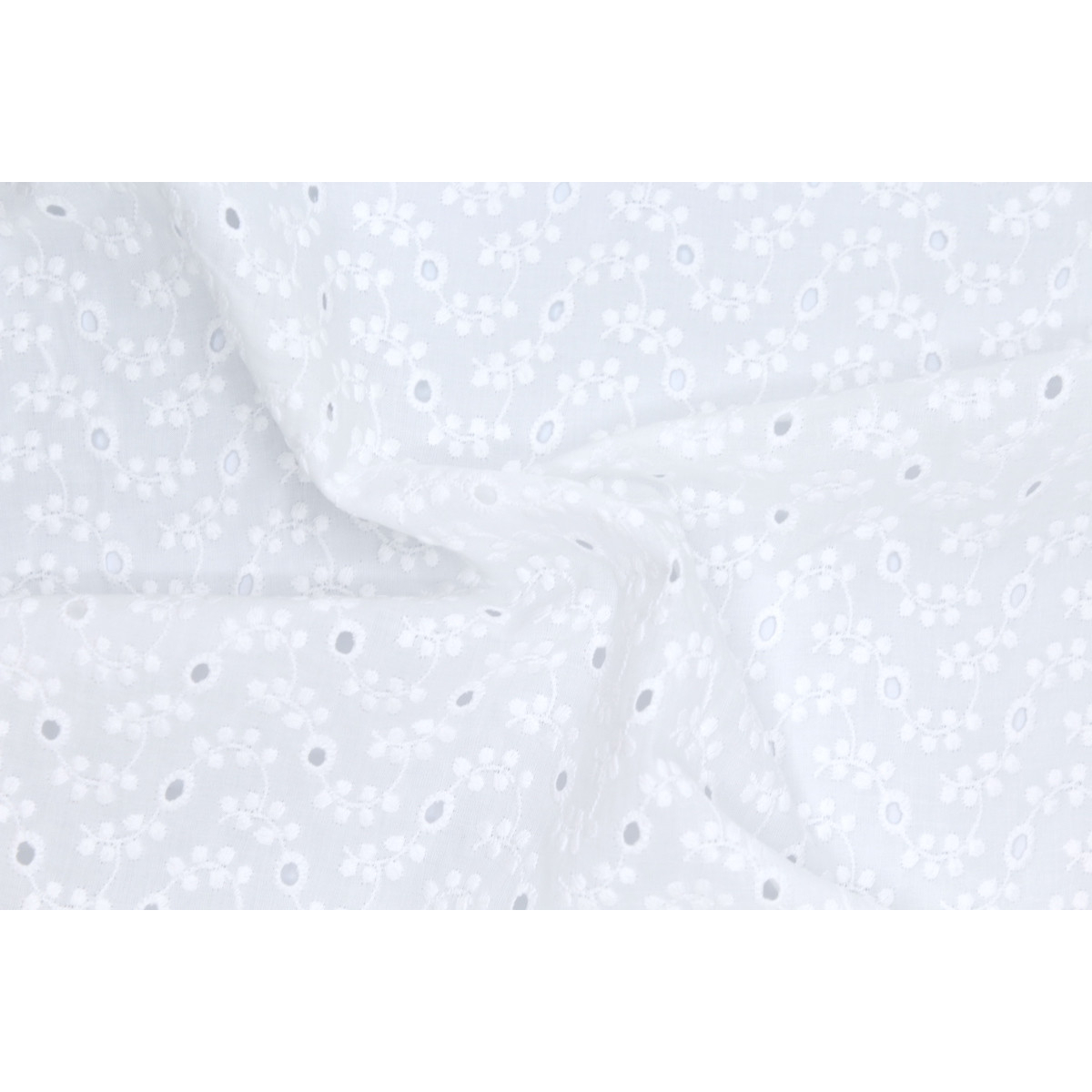 Broderie anglaise coton coloris BLANC Qualité Oeko-tex - 2 Broderie anglaise coton coloris BLANC Qualité Oeko-tex - 2