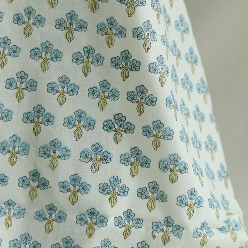 Reva - Tissu indien en coton imprimé main Hand Block Artisanal