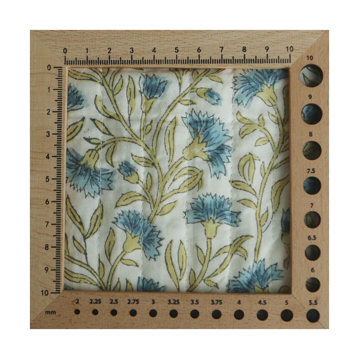 Jasmin - Tissu indien matelassé double face coton hand block largeur 100cm Jasmin - Tissu indien matelassé double face coton hand block largeur 100cm