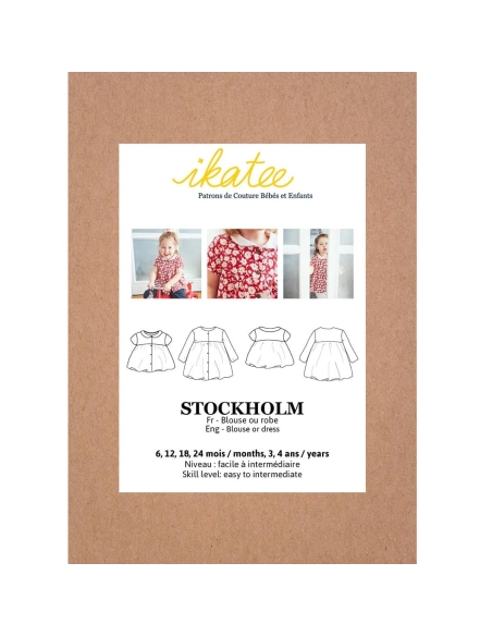 Stockholm bébé - Pochette patron Ikatee 6M-4A