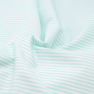 Popeline coton à rayures jade