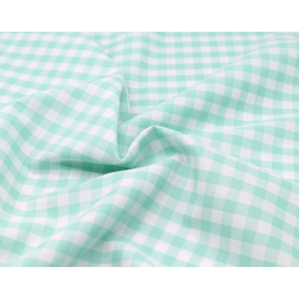Coton vichy carreaux 10mm jade
