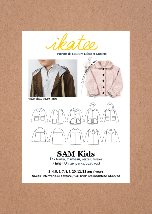SAM Kids - Pochette patron Ikatee 3A au 12A