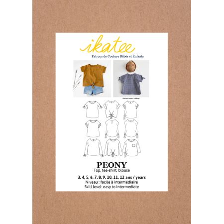 Peony Kids - Pochette patron Ikatee 3A au 12A