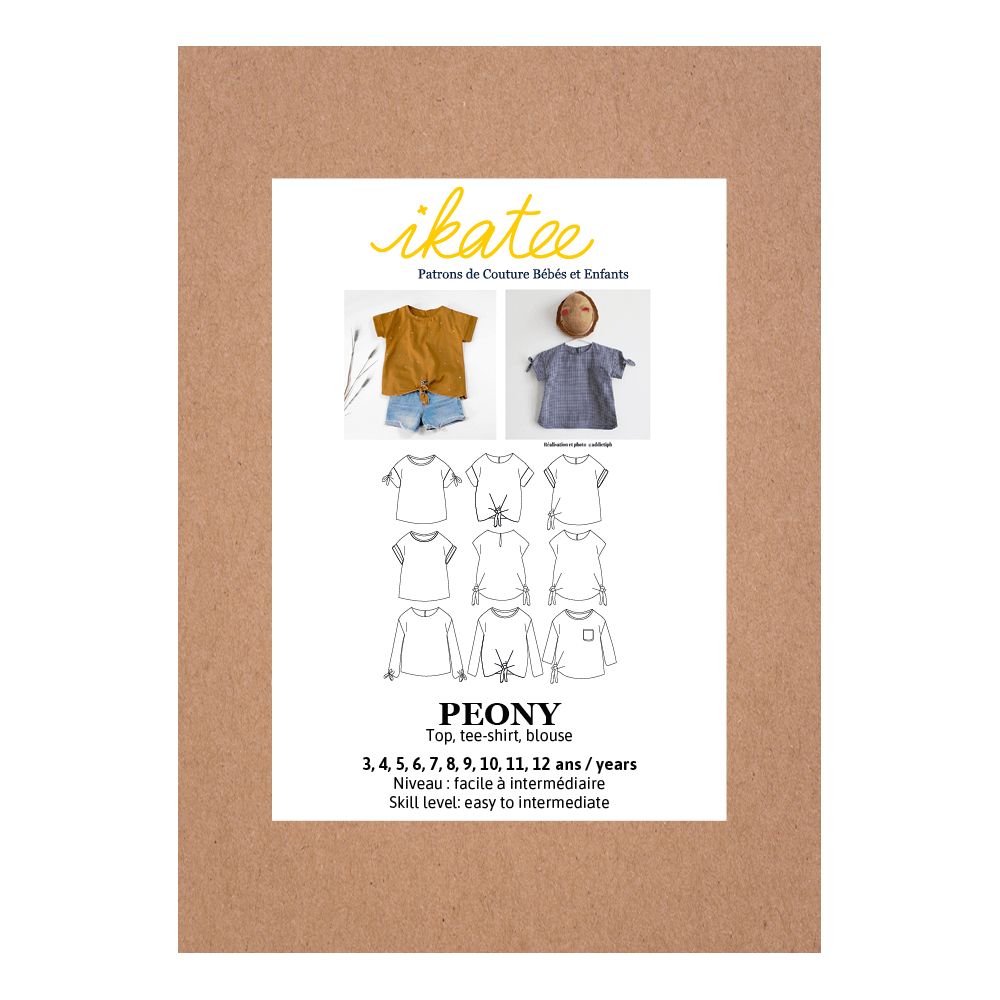 Peony Kids - Pochette patron Ikatee 3A au 12A