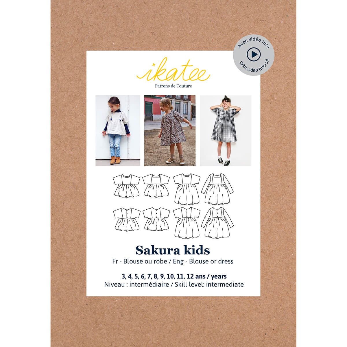 Sakura Kids - Pochette patron Ikatee 3A au 12A Sakura Kids - Pochette patron Ikatee 3A au 12A