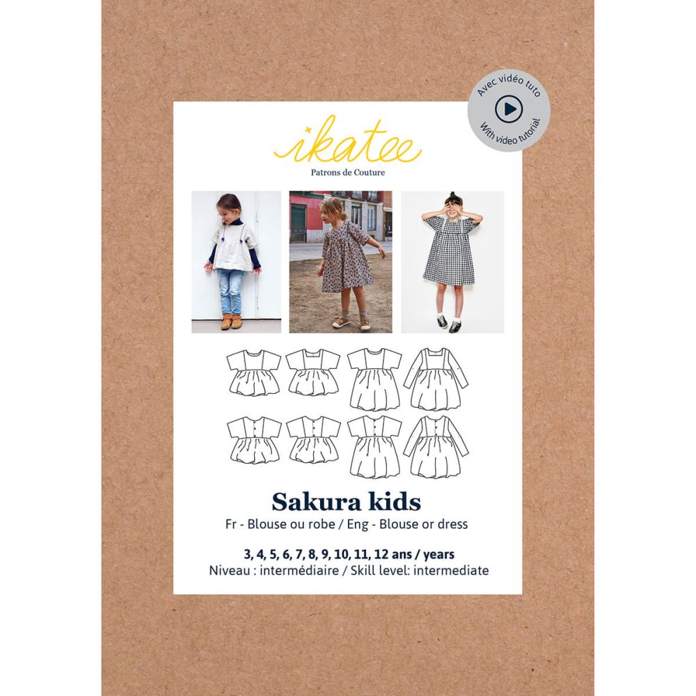 Sakura Kids - Pochette patron Ikatee 3A au 12A
