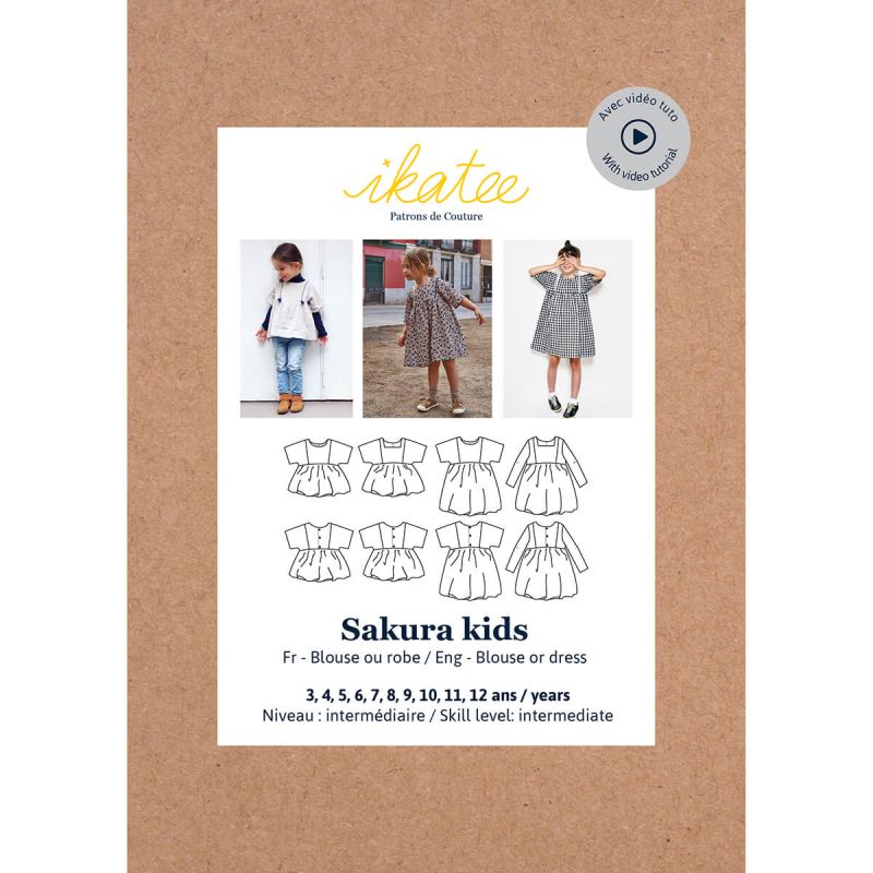Sakura Kids - Pochette patron Ikatee 3A au 12A
