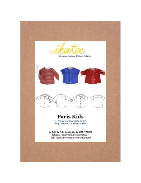 Paris Kids - Pochette patron Ikatee 3A au 12A