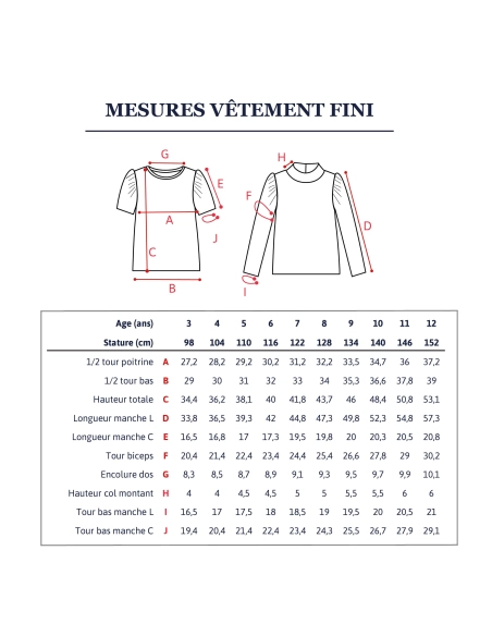 Lobelia Kids - Pochette patron Ikatee 3A au 12A