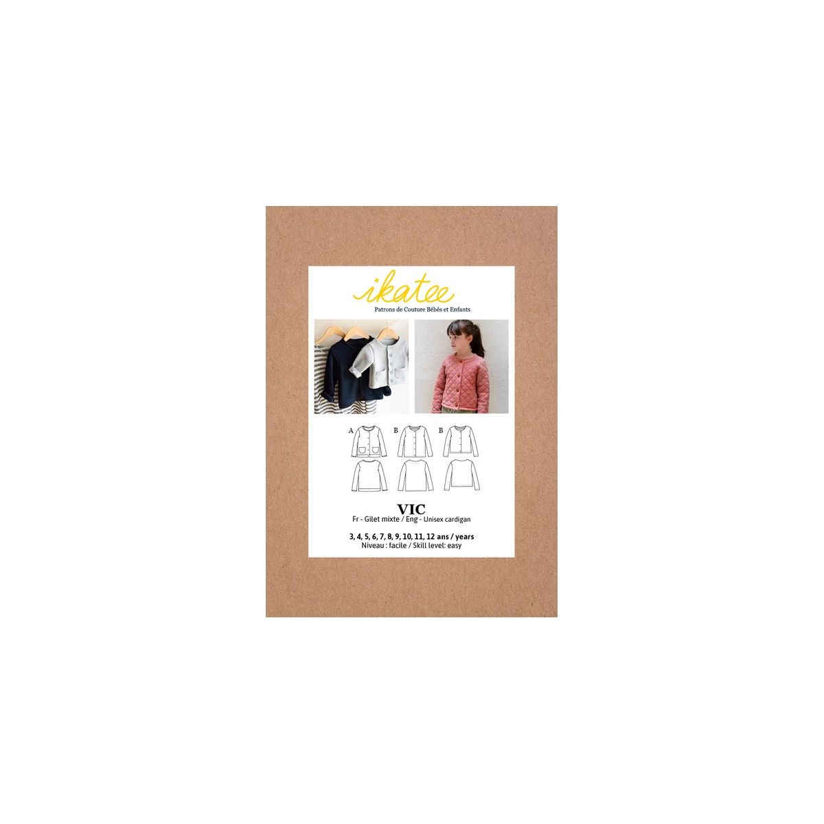 VIC Kids - Pochette patron Ikatee 3A au 12A VIC Kids - Pochette patron Ikatee 3A au 12A