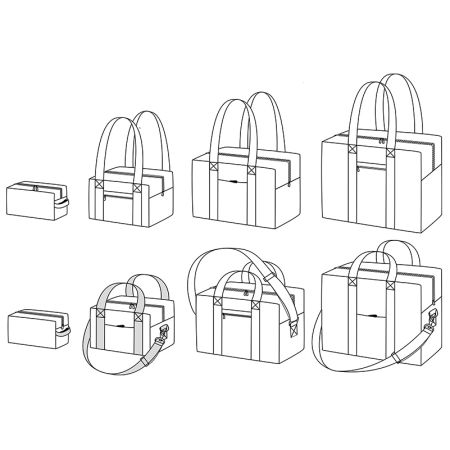 Voyage - Pochette patron Ikatee sac de voyage et trousse de toilette Voyage - Pochette patron Ikatee sac de voyage et trousse de toilette