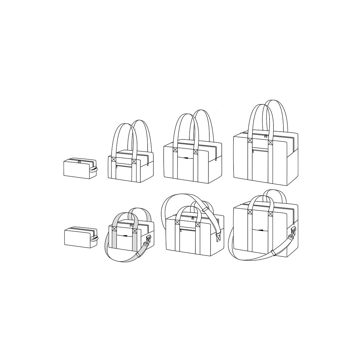 Voyage - Pochette patron Ikatee sac de voyage et trousse de toilette Voyage - Pochette patron Ikatee sac de voyage et trousse de toilette