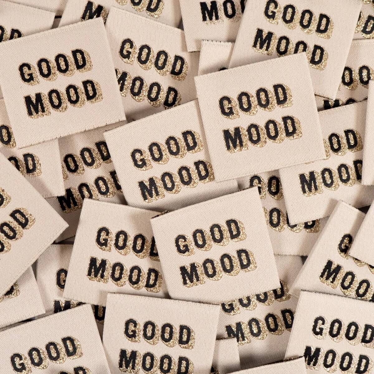 Lot 5 étiquettes tissées ©ikatee Good Mood Lot 5 étiquettes tissées ©ikatee Good Mood