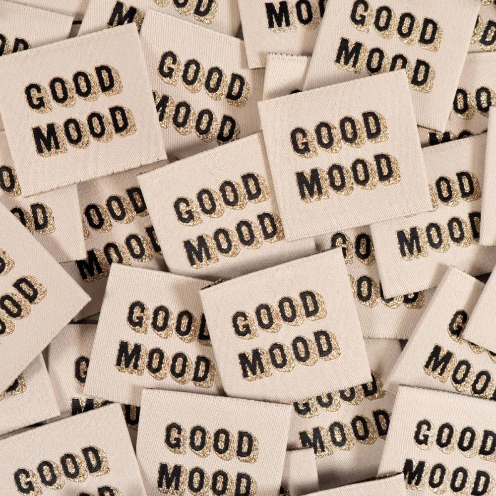 Lot 5 étiquettes tissées ©ikatee Good Mood Lot 5 étiquettes tissées ©ikatee Good Mood