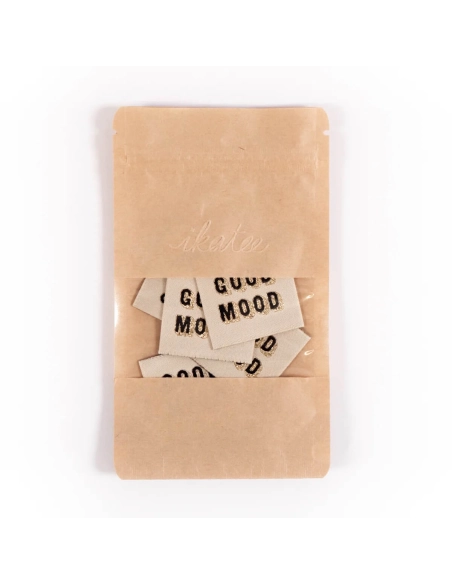 Lot 5 étiquettes tissées ©ikatee Good Mood