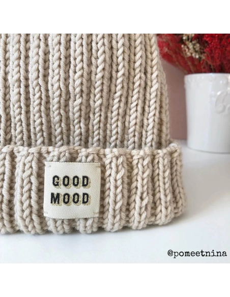 Lot 5 étiquettes tissées ©ikatee Good Mood